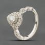 Second Hand 14ct White Gold 0.80ct Diamond Neil Lane Halo Pear Shaped Cluster Ring 41482643