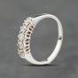 Second Hand 18ct White Gold 0.50ct Brilliant Cut Diamond Five Stone Half Eternity Ring 41482659