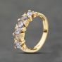 Second Hand 18ct Yellow Gold Tanzanite & 0.18ct Diamond Dress Ring 41482676
