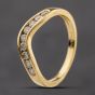 Second Hand 18ct Yellow Gold 0.25ct Brilliant Cut Diamond Wishbone Ring 41482707