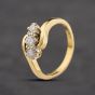 Second Hand 18ct Yellow Gold 0.50ct Diamond Twist Three Stone Ring 41482726