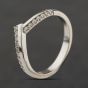 Second Hand 18ct White Gold 0.33ct Brilliant Cut Diamond Wishbone Ring 41482747