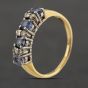 Second Hand 18ct Yellow Gold Sapphire & 0.18ct Brilliant Cut Diamond Half Eternity Ring 41482757