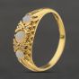 Second Hand 18ct Yellow Gold Opal & 0.02ct Diamond Seven Stone Ring 41482759