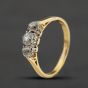 Second Hand 18ct Yellow Gold 0.75ct Diamond Three Stone Ring 41482953