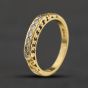 Second Hand 18ct Yellow Gold 0.25ct Brilliant Cut Diamond Cross Over Half Eternity Ring 41482954