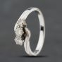 Second Hand 18ct White Gold Diamond Twist Three Stone Ring 41482979