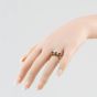 Second Hand Vintage 18ct Yellow Gold Tourmaline & 0.08ct Diamond Seven Stone Ring 41483035