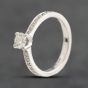 Second Hand Platinum 0.60ct Brilliant Cut Diamond Shoulder Set Solitaire Ring 41483061