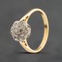 Second Hand 18ct Yellow Gold Brilliant Cut Diamond Cluster Ring 41483068