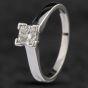 Second Hand 18ct White Gold Princess Diamond Solitaire Ring 4148339