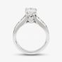 Second Hand 18ct White Gold Brilliant Diamond Enhanced Shoulder Set Solitaire Ring 4148416