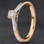Second Hand Vintage Two Colour Gold Diamond Solitaire Ring 4148418