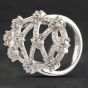 Second Hand Platinum 1.31ct Brilliant Cut Diamond Large Oval Abstract Cluster Ring 4148458