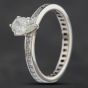 Second Hand 9ct White Gold Diamond Pear Shape Solitaire Ring 4148467