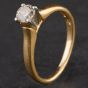 Second Hand Yellow Gold 4 Claw Diamond Ring 4148531