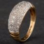 Second Hand 9ct Yellow Gold Diamond Pave Ring 4148722