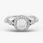 Second Hand 18ct White Gold Certificated 1.06ct Brilliant Cut Diamond Round Shoulder Set Solitaire Ring 41482584