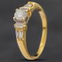Second Hand 18ct Yellow Gold 0.33ct Diamond Shoulders Ring 4148862
