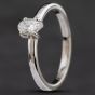 Second Hand 18ct White Gold 0.35ct Oval Cut Diamond Solitaire Ring 4148876