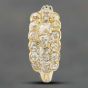 Second Hand Vintage Yellow Gold Diamond Three Row Dress Ring 4148889