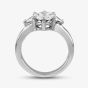 Second Hand 18ct White Gold Diamond Marquise & Trillian Cut Cluster Ring 4148965