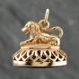 Second Hand Vintage Yellow Gold Carnelian Lion Seal Charm 41521007