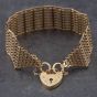 Second Hand 9ct Yellow Gold Nine Bar 7.5 Inch Gate Bracelet 41531056