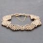 Second Hand 9ct Rose Gold 7.5 Inch Panther Gate Bracelet 41531067