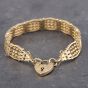 Second Hand 9ct Yellow Gold 5 Bar 7.25 Inch Gate Bracelet 41531074