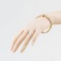 Second Hand 9ct Two Colour Gold Scroll Engraved Infinity Cross Pattern 8 Inch Gate Bracelet 41531081