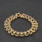 Second Hand 9ct Yellow Gold Fancy 7.5 Inch Gate Bracelet 41531082
