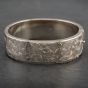 Second Hand Sterling Silver Floral 20cm Hinged Bangle 4155083