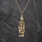 Second Hand 9ct Yellow Gold Cubic Zirconia Clown Gemstone Pendant & 24 Inch Belcher Chain 415602163141