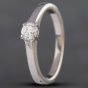 Second Hand 18ct White Gold 0.25ct Brilliant Cut Diamond Solitaire Ring 4158880
