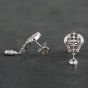 Second Hand 14ct White Gold 1.00ct Diamond Openwork Dropper Earrings 4165246