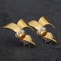 Second Hand 18ct Yellow Gold Diamond Bow Shaped Stud Earrings 4165492
