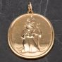 Second Hand 9ct Yellow Gold Large Oval St. Christopher Pendant 4166547