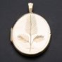 Second Hand 9ct Yellow Gold Engraved Fern Locket 4166555