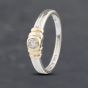 Second Hand 9ct Two Colour Gold 0.10ct Brilliant Cut Diamond Solitaire Ring 41671537