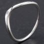 Second Hand 9ct White Gold Brilliant Cut Diamond Single Stone Half Wishbone Ring 4167346