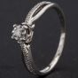 Second Hand 9ct White Gold Round Brilliant Cut Diamond Solitaire Ring 4167373