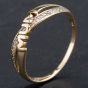 Second Hand 9ct Yellow Gold Diamond Set Crossover MUM Ring 4167412