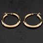 Second Hand 14ct Two Colour Gold Polished Hoop Earrings 4183794