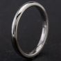 Second Hand 18ct White Gold High Polished 2mm D-Shape Plain Wedding Ring 4187082