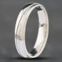 Second Hand 14ct White Gold Diamond 6mm Patterned Wedding Ring 41871098