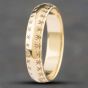 Second Hand Vintage 9ct Yellow Gold 4mm Patterned Wedding Ring 41871209