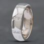 Second Hand 18ct White Gold Princess Cut Diamond Set D Shape 5mm Wedding Ring 41871320