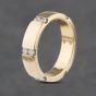 Second Hand 14ct Yellow Gold Diamond Twelve Tension Set 5.5mm Wedding Ring 41871407