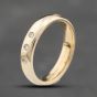 Second Hand 9ct Yellow Gold 0.06ct Brilliant Cut Diamond Plain 3.9mm Wedding Ring 41871437